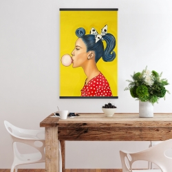 Magnétique 20 x 30 - Femme rétro avec queue de cheval