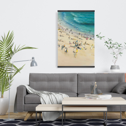 Magnétique 20 x 30 - Foule à la plage l'été