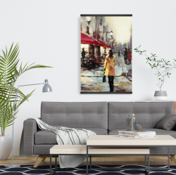 Magnétique 20 x 30 - Femme marchant dans paris