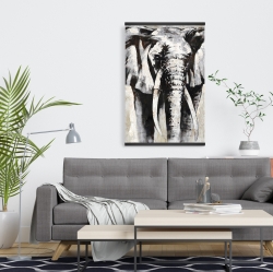 Magnétique 20 x 30 - éléphant en beige