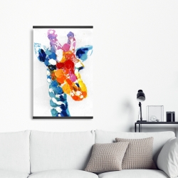 Magnétique 20 x 30 - Girafe abstraite tacheté de couleurs