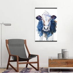 Magnétique 20 x 30 - Vache à l'aquarelle