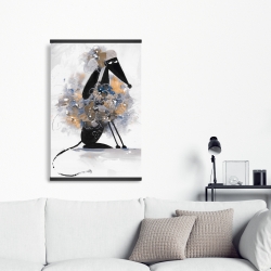 Magnétique 20 x 30 - Chien levrier afghan en cartoon