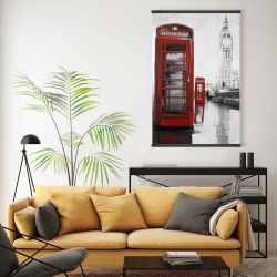 Magnetic 20 x 30 - Red phonebooth with the big ben