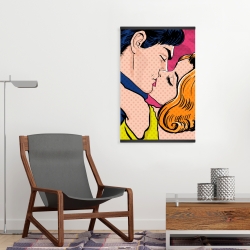 Magnétique 20 x 30 - Couple de style pop art