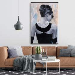 Magnétique 28 x 42 - Audrey hepburn de style abstrait vue de dos