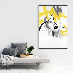 Magnétique 28 x 42 - Femme au trait jaune