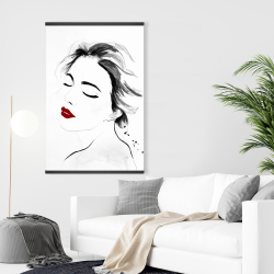 Magnetic 28 x 42 - Right side watercolor serenely lady portrait