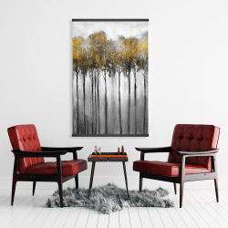 Magnétique 28 x 42 - Forêt abstraite jaune