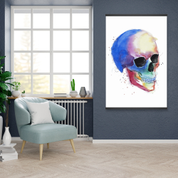 Magnetic 28 x 42 - Watercolor colorful skull profile