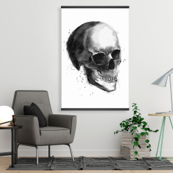 Magnétique 28 x 42 - Crâne noir et blanc