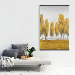 Magnetic 28 x 42 - Seven abstract yellow trees