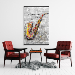 Magnétique 28 x 42 - Graffiti d'un saxophone