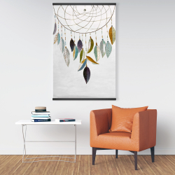 Magnétique 28 x 42 - Attrapeur de rêves avec plumes