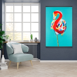 Magnetic 28 x 42 - Colorful flamingo