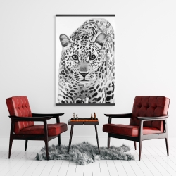 Magnetic 28 x 42 - Leopard ready to attack