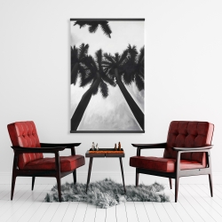 Magnetic 28 x 42 - Monochrome palm trees