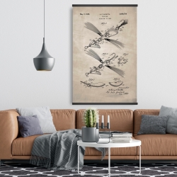 Magnetic 28 x 42 - Beige blueprint of a fish lure