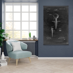 Magnetic 28 x 42 - Black blueprint of golf tee