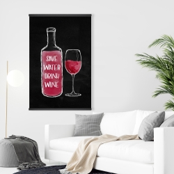 Magnétique 28 x 42 - Sauvez l'eau buvez du vin