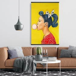 Magnétique 28 x 42 - Femme rétro avec queue de cheval