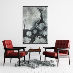 Magnetic 28 x 42 - Textured wooden logs