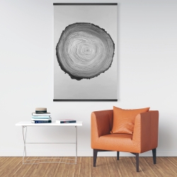 Magnetic 28 x 42 - Grayscale round wood log
