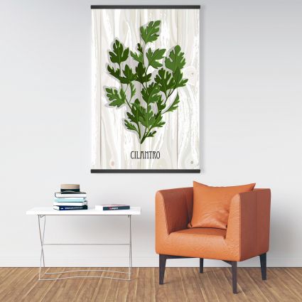 Cilantro on wood