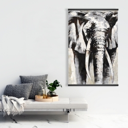 Magnétique 28 x 42 - éléphant en beige