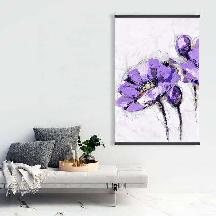 Purple abstract flowers
