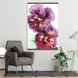 Magnetic 28 x 42 - Two blossoming orchid with wavy petals