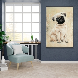 Magnetic 28 x 42 - Small pug dog