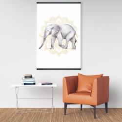 Magnétique 28 x 42 - éléphant sur mandalas