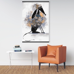 Magnétique 28 x 42 - Chien levrier afghan en cartoon