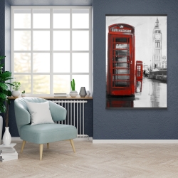 Magnetic 28 x 42 - Red phonebooth with the big ben