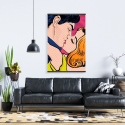 Magnétique 28 x 42 - Couple de style pop art