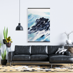 Magnétique 28 x 42 - Vagues de la mer avec des éclats de peinture