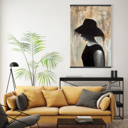 Magnétique 20 x 30 - Audrey hepburn avec un grand chapeau