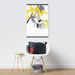 Magnétique 20 x 30 - Femme au trait jaune