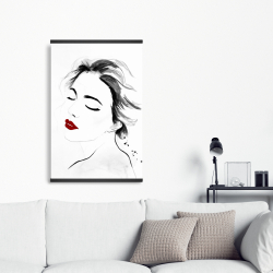 Magnetic 20 x 30 - Right side watercolor serenely lady portrait