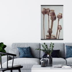 Magnétique 20 x 30 - Plantes à tête de pavot sépia