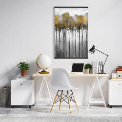 Magnétique 20 x 30 - Forêt abstraite jaune