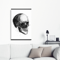 Magnétique 20 x 30 - Crâne noir et blanc