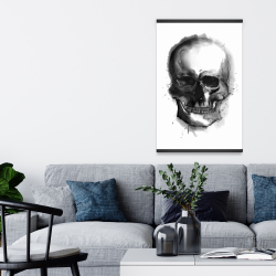 Magnétique 20 x 30 - Crâne foncé aquarelle
