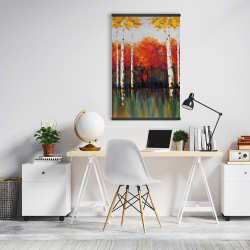 Magnétique 20 x 30 - Bouleaux en automne