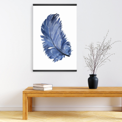 Magnetic 20 x 30 - Watercolor blue feather