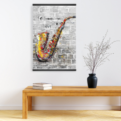 Magnétique 20 x 30 - Graffiti d'un saxophone
