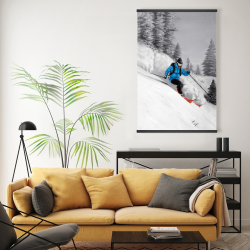 Magnétique 20 x 30 - Homme skiant dans la montagne 