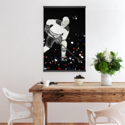 Magnétique 20 x 30 - Joueur de hockey prêt l'action