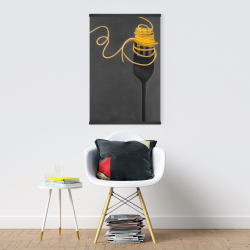 Magnetic 20 x 30 - Spaghetti pasta around a fork
